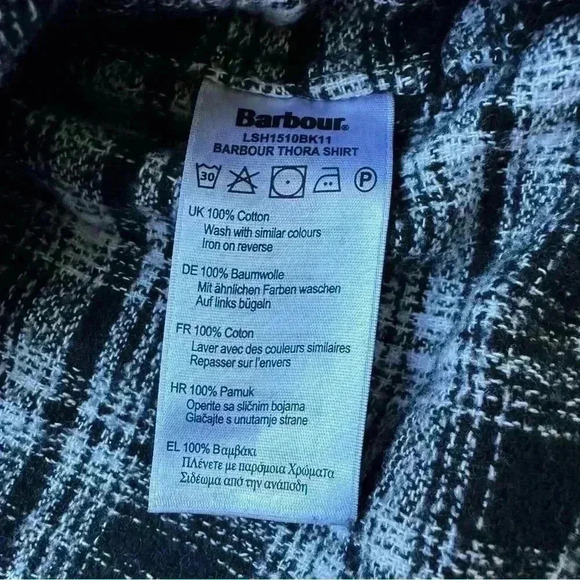 Barbour Mens Plaid Flannel Thora Shirt Sz M* Pockets 100% Cotton Gorpcore Button - Picture 4 of 10